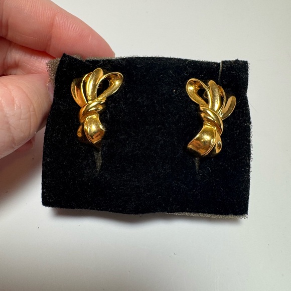 Jewelry - Bow Gold Plated Earrings Jewelry | Coquette Style Antique Jewelry
